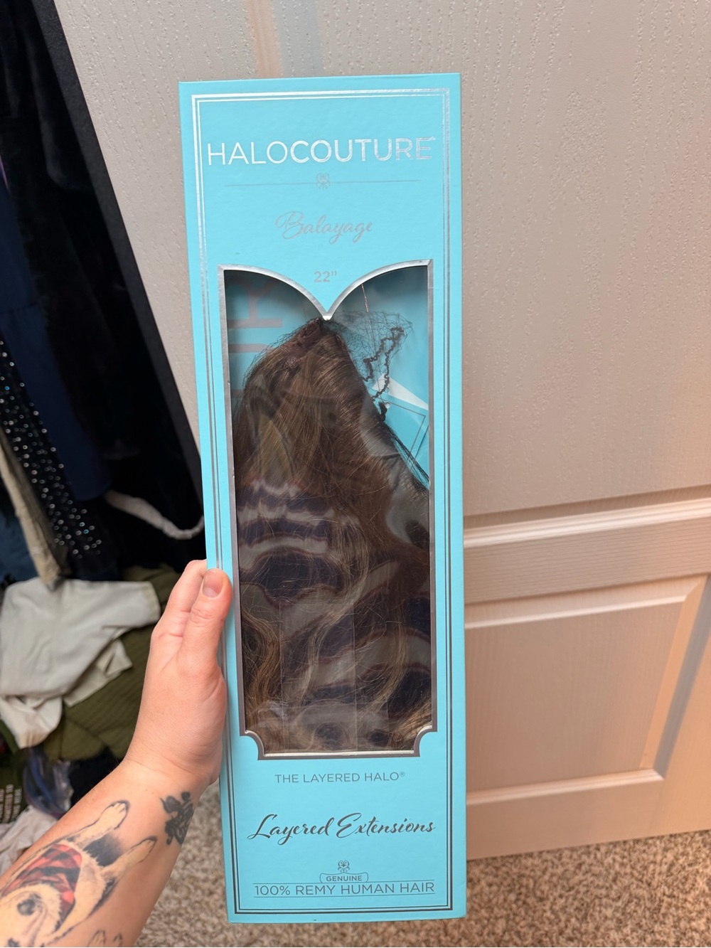 HaloCouture Balayage 22" Layered Hair Extension - Brown